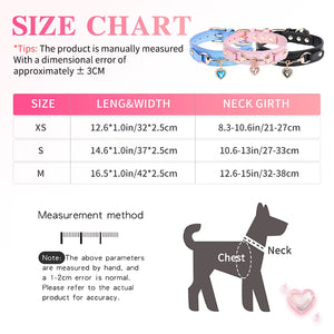 Wag Lab Color-Changing Rhinestone Heart Dog Collar